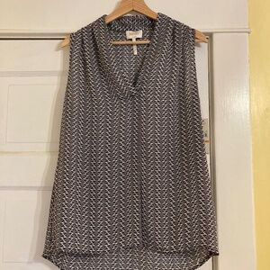 Laundry by Shelli Segal NWT Geometric Print Women's Sleeveless Top Tunic Size S